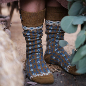Long Woollen Rag Socks - Recycled Lambswool - Kören (Adults 38-41)