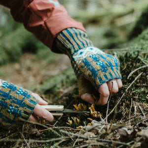 Jacquard Knit Hand Warmers - 100% Merino - Kören (Adults)