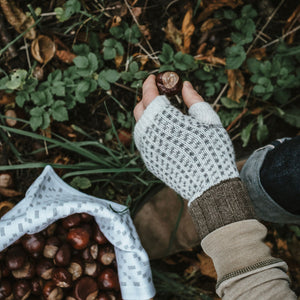 Jacquard Knit Hand Warmers - 100% Merino - Skaftö (Adults)
