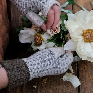 Jacquard Knit Hand Warmers - 100% Merino - Skaftö (Adults)