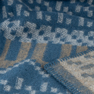 Jacquard Woven Blanket - 100% Wool - Skaftö (130x90cm)