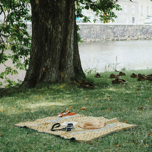 Jacquard Woven Blanket - 100% Wool - Skaftö (130x90cm)