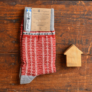 Jacquard Knit Socks - Merino Wool - Ekshärad (Adults 38-45)