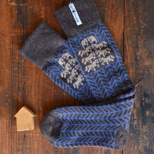 Long Woollen Rag Socks - Recycled Lambswool - Gotland (Adults 38-41)