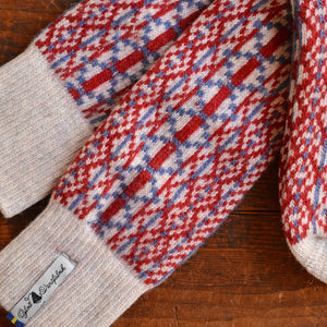 Long Woollen Rag Socks - Recycled Lambswool - Lycksele (Adults 38-41)