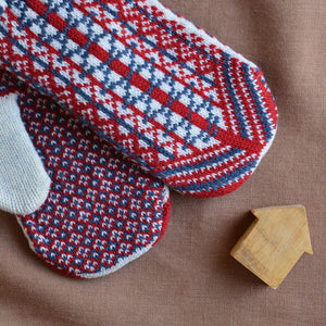Double Wool Mittens - 100% Merino - Lycksele (Adults)