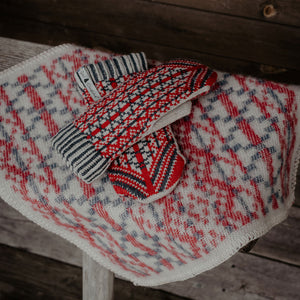 Jacquard Woven Seat Pad - 100% Wool - Lycksele (43x43cm)