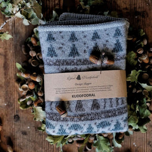 Jacquard Woven Cot Blanket - 100% Wool - Skogen (130x90cm)