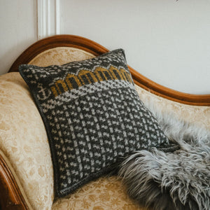 Jacquard Woven Cushion Cover - 100% Wool - Skaftö (50x50cm)