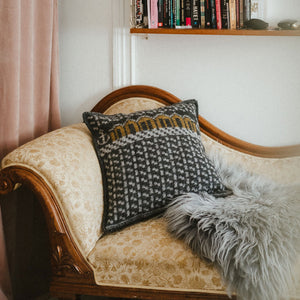 Jacquard Woven Cushion Cover - 100% Wool - Skaftö (50x50cm)