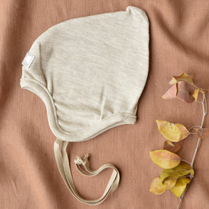 Zoe Baby Wool/Silk Pixie Hat with Ties (premmie-3y)