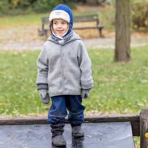 Fynn Organic Boiled Wool Lumberjack Hat with Teddy Lining (1-10y)