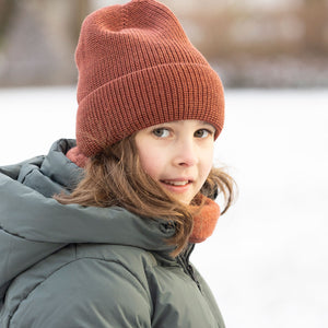 Knitted Slouch Beanie - Wool/Silk (Child-Adult)