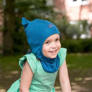Baby Pixie Balaclava with Neck Warmer - Wool/Silk (6-24m)