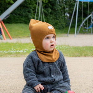 Baby Pixie Balaclava with Neck Warmer - Wool/Silk (6-24m)