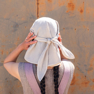 Bandana Style Sun Visor - 100% Organic Linen (Child-Adult)