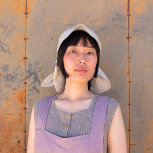 Bandana Style Sun Visor - 100% Organic Linen (Child-Adult)