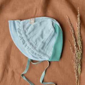 Emma Baby Sun Bonnet - 100% Organic Cotton Muslin (1-12m)