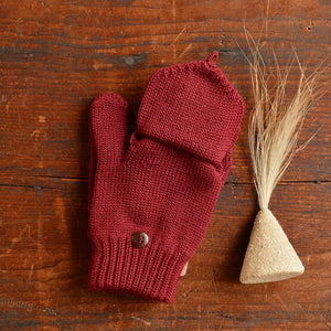 Child's Button Back Mittens - 100% Organic Merino Wool (1-8y+)