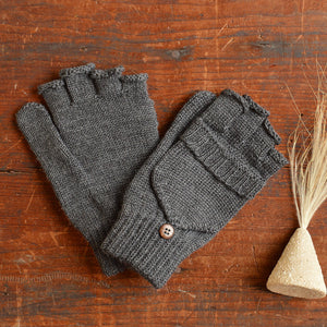 Child's Button Back Mittens - 100% Organic Merino Wool (1-8y+)