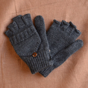 Child's Button Back Mittens - 100% Organic Merino Wool (1-8y+)