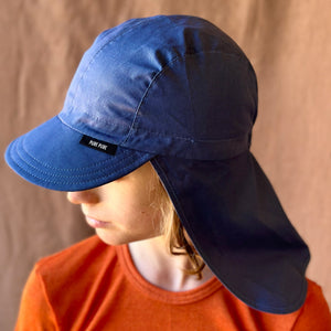 Sun Cap with Neck Protection in Organic Cotton (Child-Youth) *Last one!