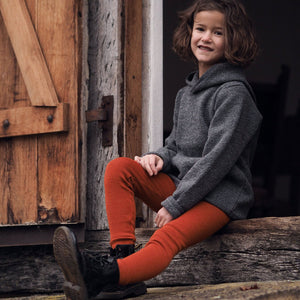 Wool Crepe Hoody - Organic Merino - Navy (9-10y) *Last One!