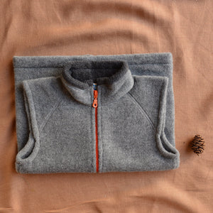 Big Kids Zip Vest - Organic Merino Wool Fleece (9-14y)