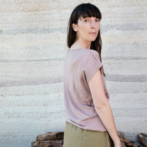 Women's Drop Shoulder Top - Organic Merino/Silk (XS-L)