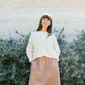 Women's Garden Shirt in Organic Cotton Crepe