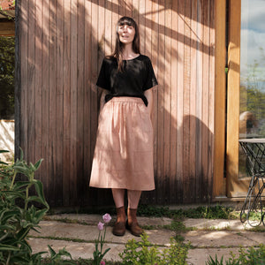 Women's Hemp Pieces Tee - 100% Hemp - Black