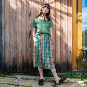 Pocket Skirt - 100% European Linen - Mad Hatter (Women S-L)