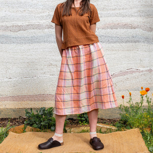 Pocket Skirt - 100% European Linen - Mon Fleur (Women S-L)