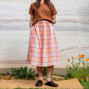 Pocket Skirt - 100% European Linen - Mon Fleur (Women S-L)