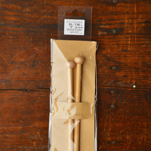 Bamboo Shirotake Knitting Needles - Straight (23cm)