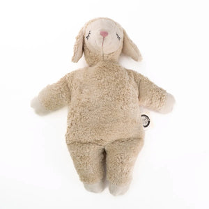 Cuddly Sheep Toy/Heat Pack in Organic Cotton/Lambswool - Linen (Small) *Coming Soon!