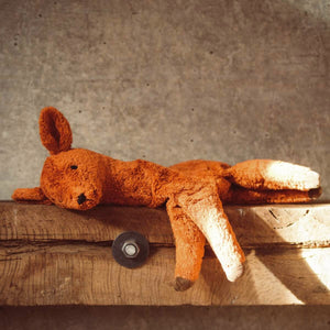 Cuddly Deer Toy/Heat Pack in Organic Cotton/Lambswool (Small) *Returning Soon