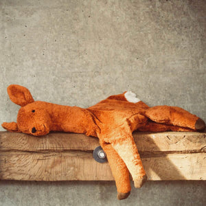 Cuddly Deer Toy/Heat Pack in Organic Cotton/Lambswool (Large)