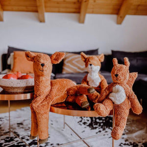 Cuddly Deer Toy/Heat Pack in Organic Cotton/Lambswool (Large)