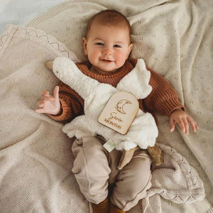 Cuddly Goose Toy/Heat Pack in Organic Cotton/Lambswool - White (Small)