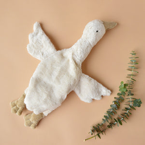 Cuddly Goose Toy/Heat Pack in Organic Cotton/Lambswool - White (Small)
