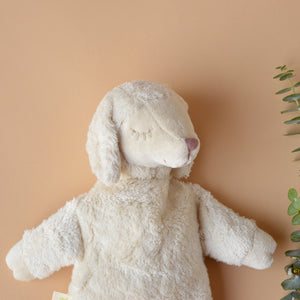 Cuddly Sheep Toy/Heat Pack in Organic Cotton/Lambswool - White (Small) *Returning 2026