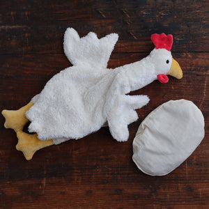Cuddly Chicken with Heat Pack in Organic Cotton/Lambswool (Small)