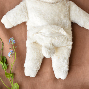 Cuddly Sheep Toy/Heat Pack in Organic Cotton/Lambswool - White (Small) *Returning 2026