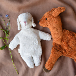 Cuddly Deer Toy/Heat Pack in Organic Cotton/Lambswool (Small) *Returning Soon