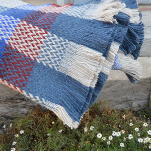 100% Recycled Wool Chunky Celtic Weave Blanket/Rug (120x150cm) *Restocking 2026