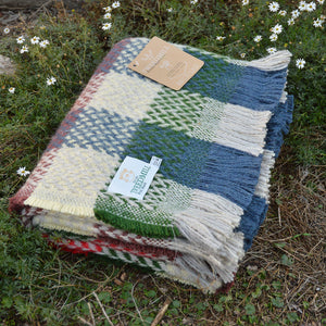 100% Recycled Wool Chunky Celtic Weave Blanket/Rug (120x150cm) *Restocking 2026