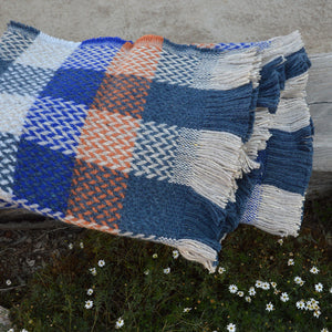 100% Recycled Wool Chunky Celtic Weave Blanket/Rug (120x150cm) *Restocking 2026