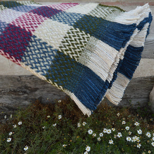100% Recycled Wool Chunky Celtic Weave Blanket/Rug (120x150cm) *Restocking 2026