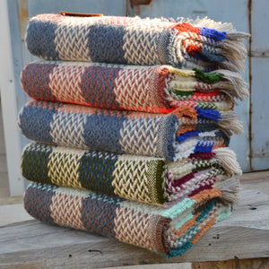 100% Recycled Wool Chunky Celtic Weave Blanket/Rug (120x150cm) *Restocking 2026